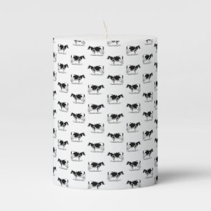 Vintage Holstein Cows CUSTOM BG COLOR Pillar Candle
