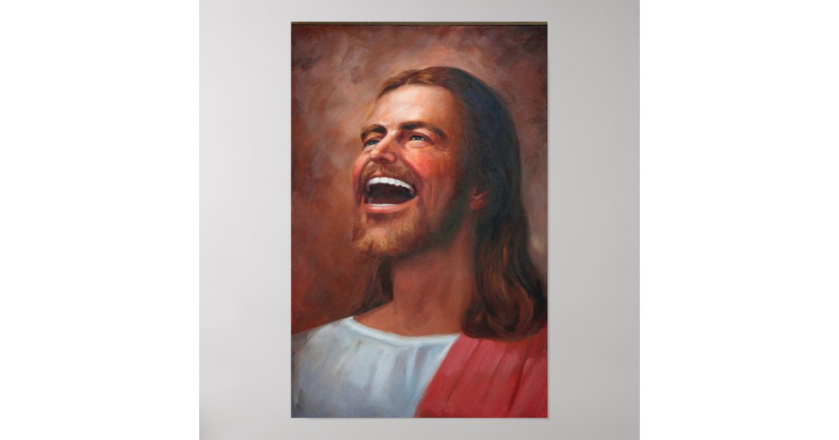 jesus laughing portrait