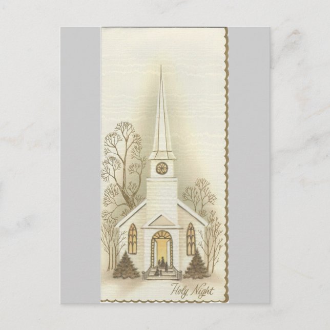 Vintage "Holy Night" Christmas Card (Front)