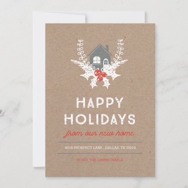Vintage Home for the Holidays Photo Card (Front)