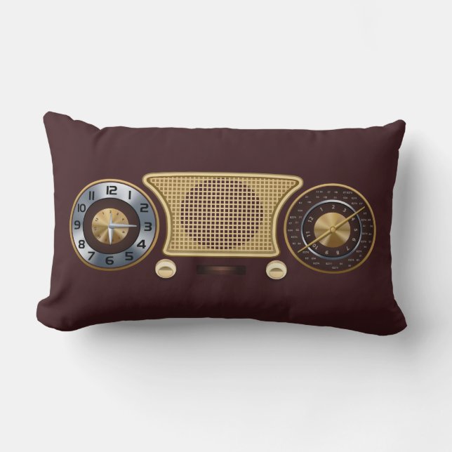 Vintage Home Radio Receiver Pillow (Front)