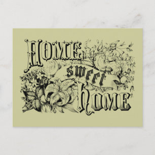 Vintage Home Sweet Home Home Decor and Gifts Postcard