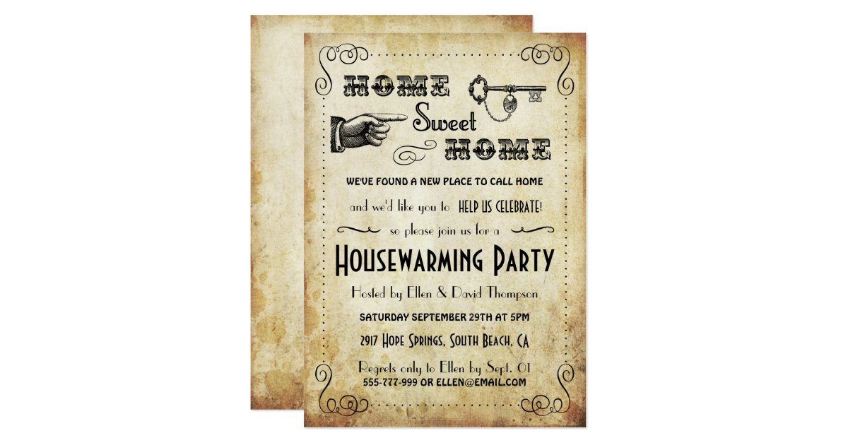 Vintage Housewarming Invitations 8