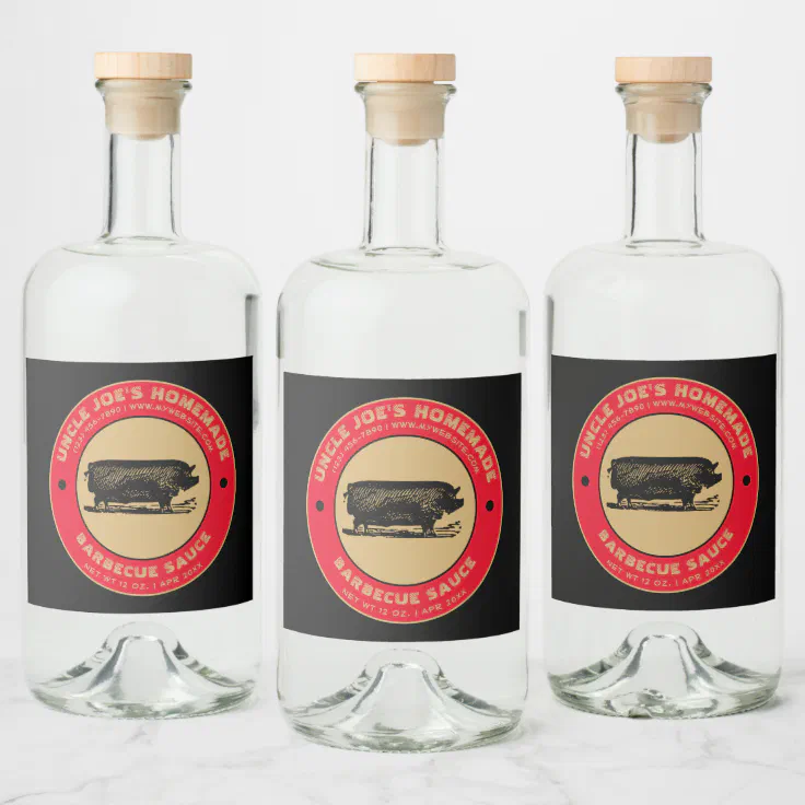 Vintage Homemade Barbecue Sauce Label Template