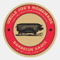 Vintage Homemade Barbecue Sauce Label Template