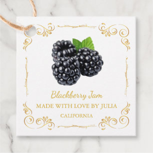 Vintage Homemade Blackberry Jam Square Hang Tag