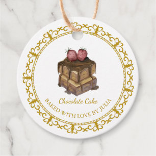 Vintage Homemade Dessert Chocolate Cake Hang Tag