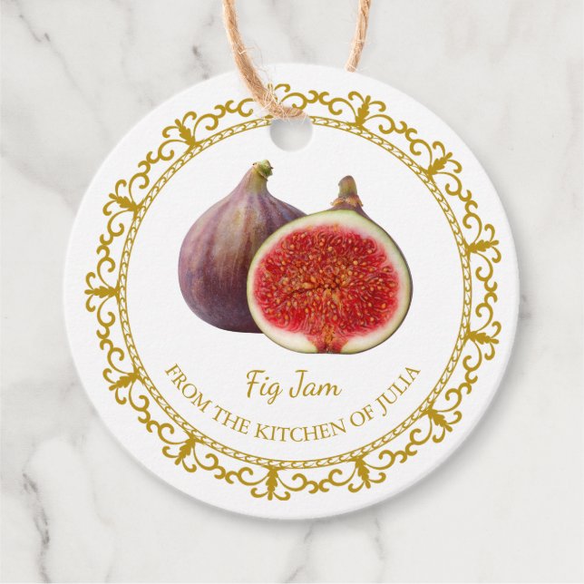 Vintage Homemade Fig Jam Hang Tag l White (Front)