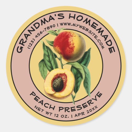 Vintage Homemade Fruit Label Template