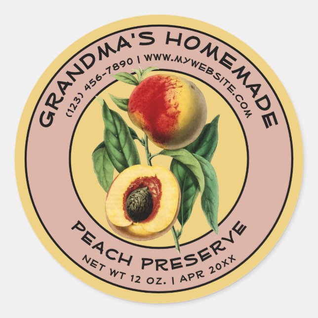 Vintage Homemade Fruit Label Template (Front)