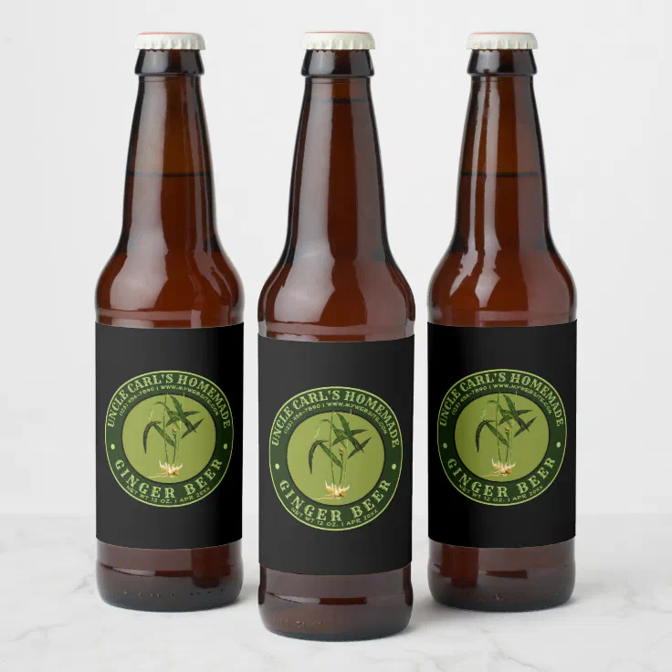 Vintage Homemade Ginger Beer Label Template | Zazzle