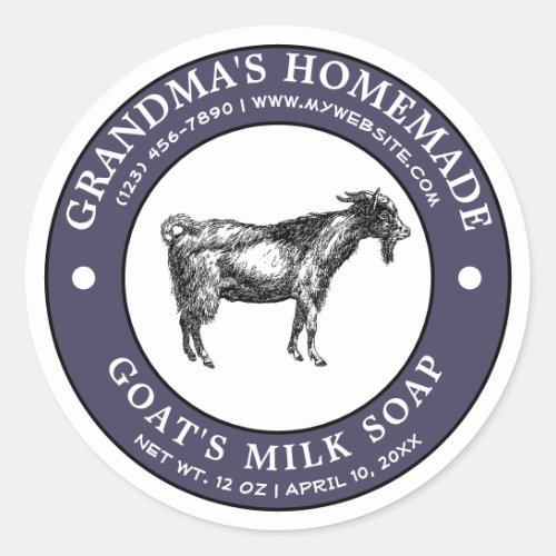 Vintage Homemade Goats Milk Soap Label Template