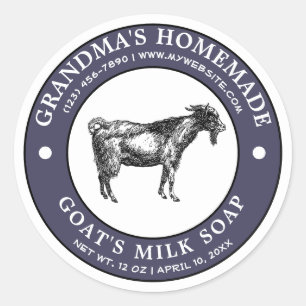 Vintage Homemade Goat's Milk Soap Label Template