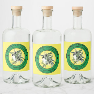 Vintage Homemade Herb Olive Oil Label Template