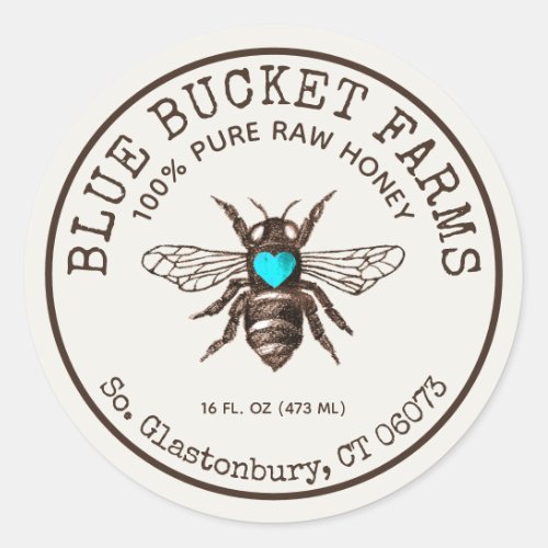 Vintage Homemade Honey Bee Jar Label