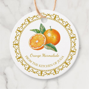 Vintage Homemade Orange Marmalade Hang Tag White