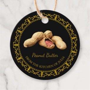 Vintage Homemade Peanut Butter Hang Tag l Black