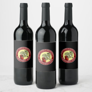 Vintage Homemade Persimmon Wine Label Template