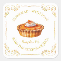 Vintage Homemade Pie Square Label