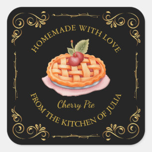 Vintage Homemade Pie Square Label