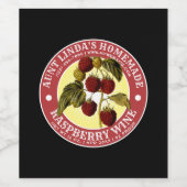 Vintage Homemade Raspberry Wine Label Template | Zazzle