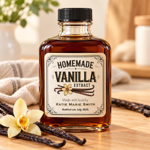 Vintage Homemade Vanilla Extract Square Sticker