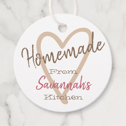 Vintage Homemade with Love Kitchen White Paper Favor Tags