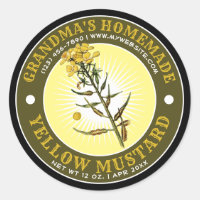 Vintage Homemade Yellow Mustard Template