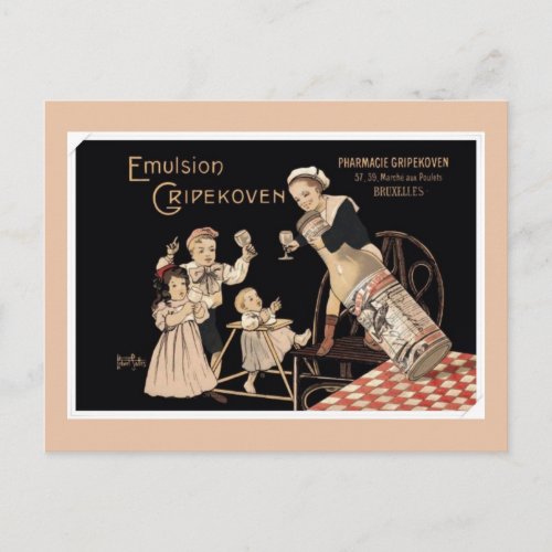 Vintage homogenized milk advertising postcard