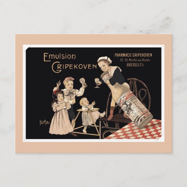 Vintage homogenized milk advertising postcard (Front)