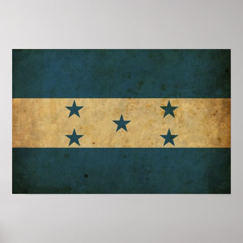 Vintage Honduras Flag Poster