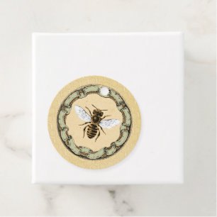 Vintage Honey Bee and Hive Framed Favor Tags