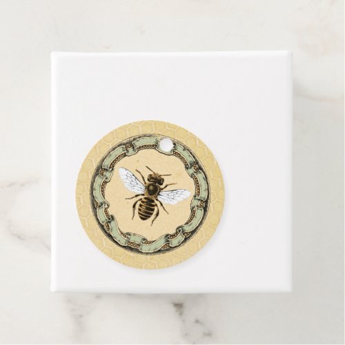 Vintage Honey Bee and Hive Framed Favor Tags