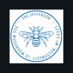 Vintage Honey Bee Custom Name Return Address Self-inking Stamp<br><div class="desc">Personalized return address rubber stamp for your holiday mailing. Vintage and classic design to add some personal touch to your mail and package. Customize the text with your name,  address and contact. Use the Design Tool to further edit the font type,  font size and letter spacing.</div>