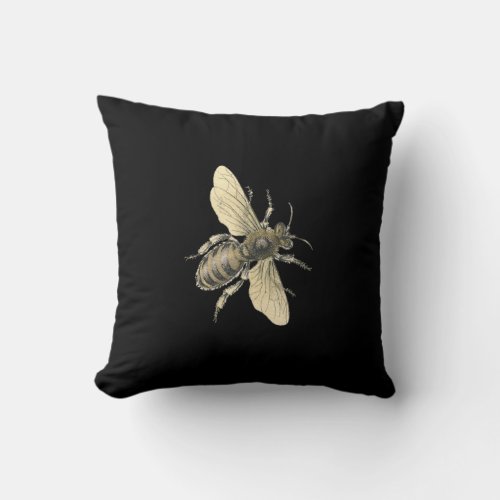 Vintage Honey Bee Decorative Pillow