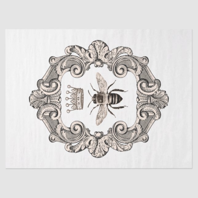 Vintage Honey Bee Series Design 17 Tissue Paper (Front)