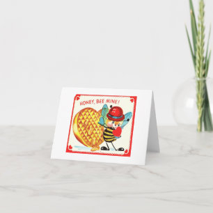 Vintage Honey Bee Valentine Card