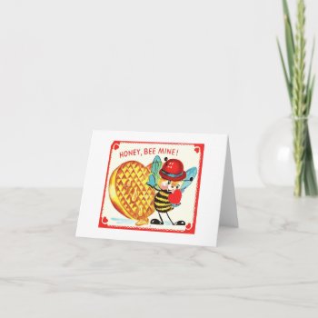 Vintage Honey Bee Valentine Card by Gypsify at Zazzle