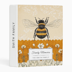 Vintage Honey Bee Wildflower Garden (10) Mini Binder
