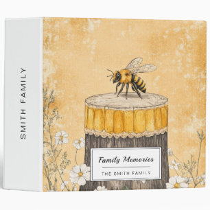 Vintage Honey Bee Wildflower Garden (1) 3 Ring Binder