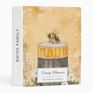 Vintage Honey Bee Wildflower Garden (1) Mini Binder