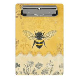 Vintage Honey Bee Wildflower Garden (2) Mini Clipboard