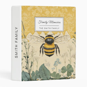 Vintage Honey Bee Wildflower Garden (5) Mini Binder