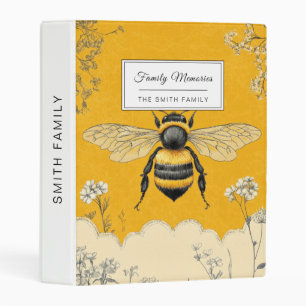 Vintage Honey Bee Wildflower Garden (6) Mini Binder