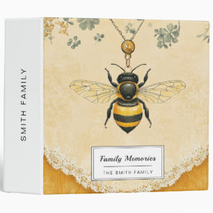 Vintage Honey Bee Wildflower Garden (7) 3 Ring Binder