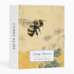 Vintage Honey Bee Wildflower Garden (8) Mini Binder