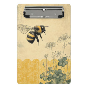 Vintage Honey Bee Wildflower Garden (8) Mini Clipboard