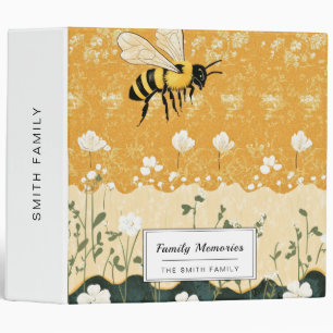 Vintage Honey Bee Wildflower Garden (9) 3 Ring Binder