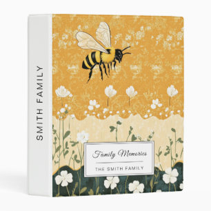 Vintage Honey Bee Wildflower Garden (9) Mini Binder