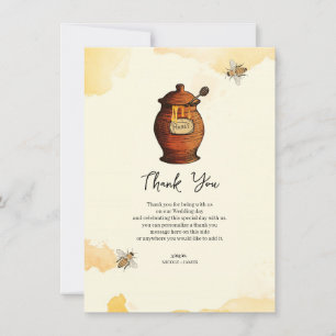 Vintage Honey Pot Honey Bee Baby Shower Thank You Invitation